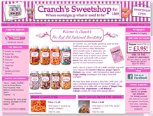 Tablet Screenshot of cranchs-sweetshop.co.uk